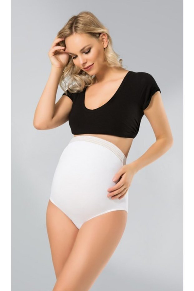 High Waist Maternity Panties White New Season (1 Piece Economical)