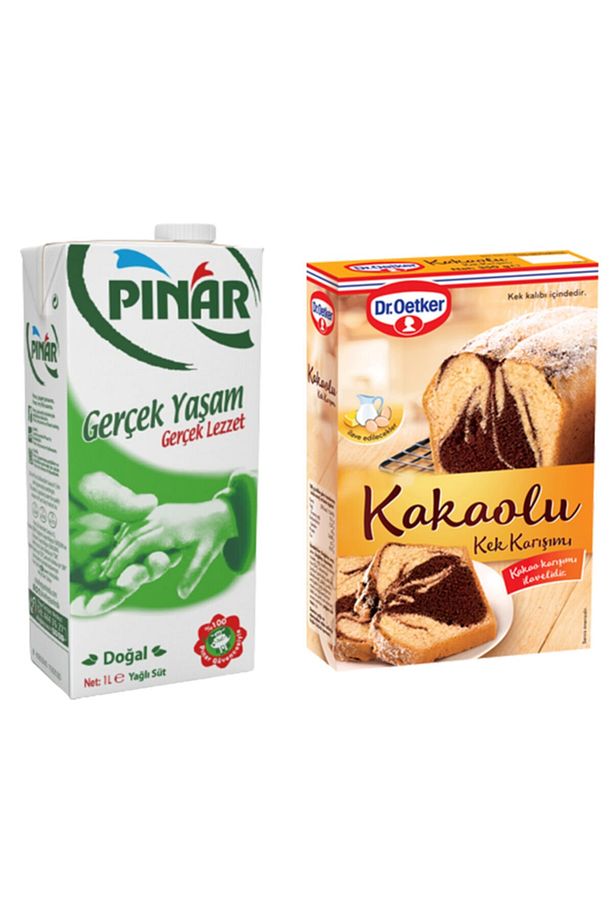 1 Adet Pınar Süt Ve 1 Adet Kakaolu Kek Karışımı - 1