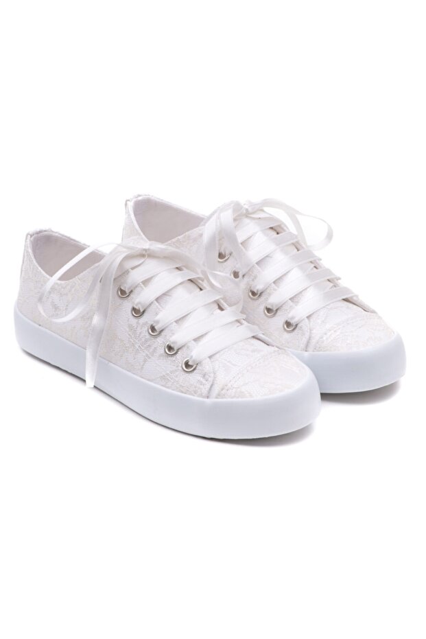 Bridal Shoes Plain Plain with Ribbon Detail 2cm