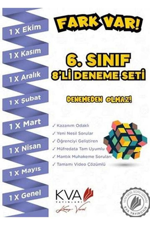 6. Sınıf 8'li Deneme Seti - Fark Var Serisi - 1