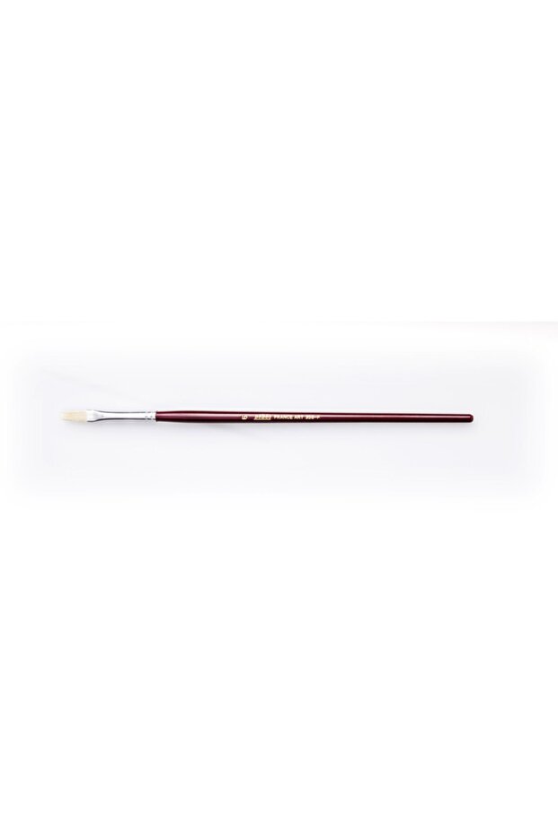 France Art No: 6 358f Series Natural White Bristle Red Short Handle Brush