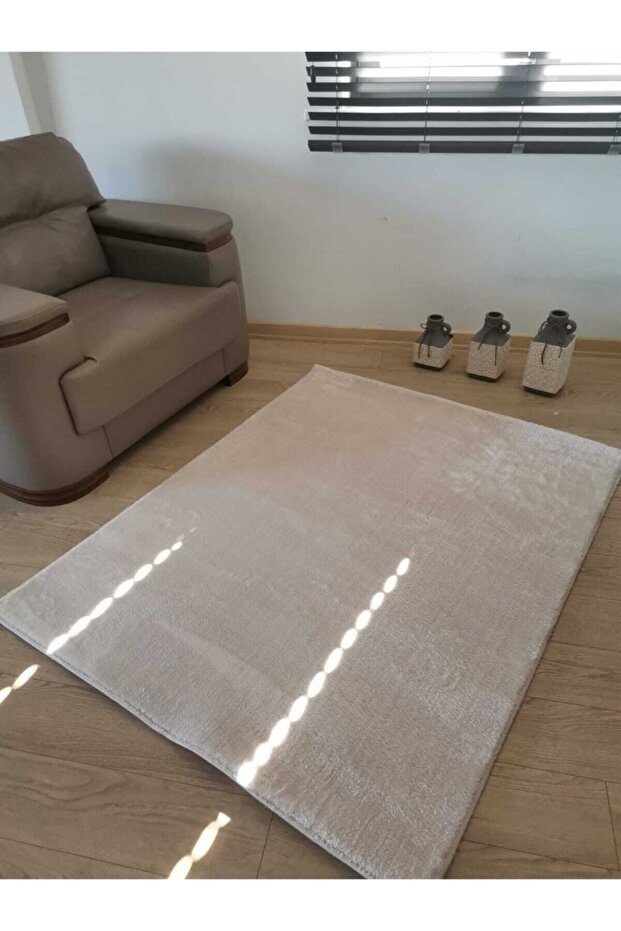 Post Peluş Halı Krem - 2