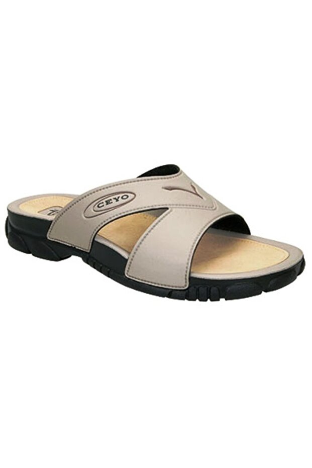 Men's Beige Slippers - 3200-1Healthy and Anatomical