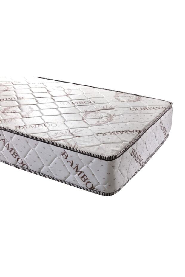 80x190 Ortopedik Tek Kişilik Bambu Desenli Yaylı Yatak 80*190 - 2
