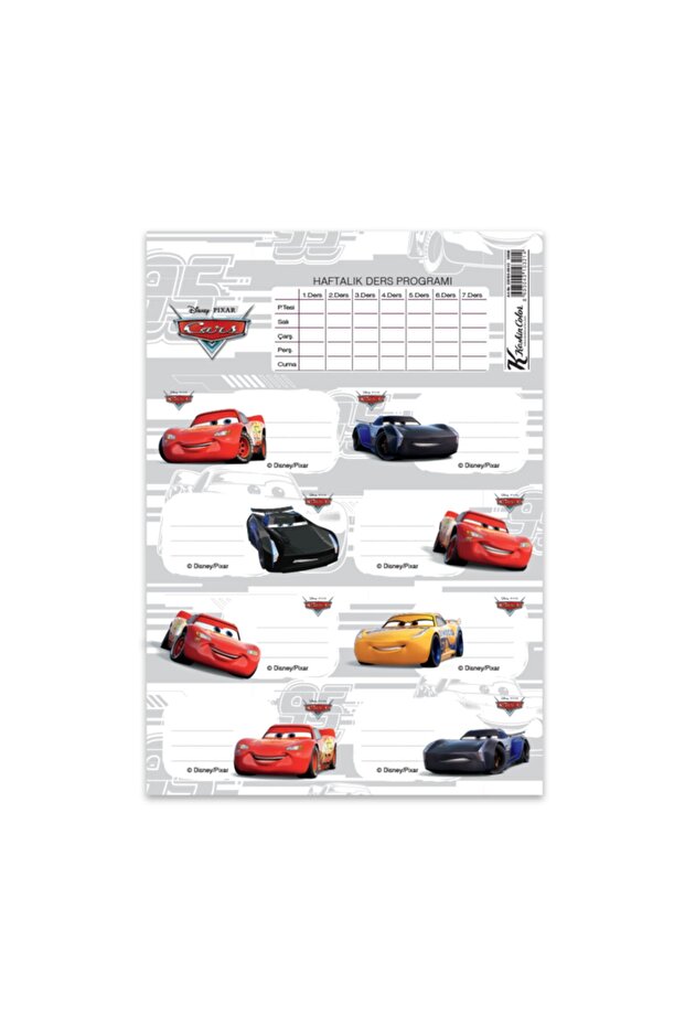Cars Lesson Scheduled School Label 20 Pieces