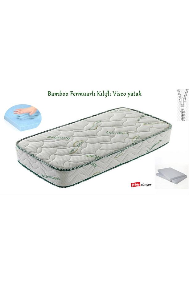 90x190 Opalin Bamboo Fermuarlı Visco Tek Kişilik Yatak 13 cm - 2