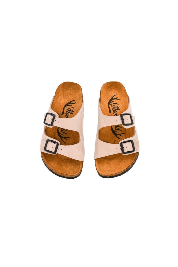 Genuine Leather Powder Children's Slippers