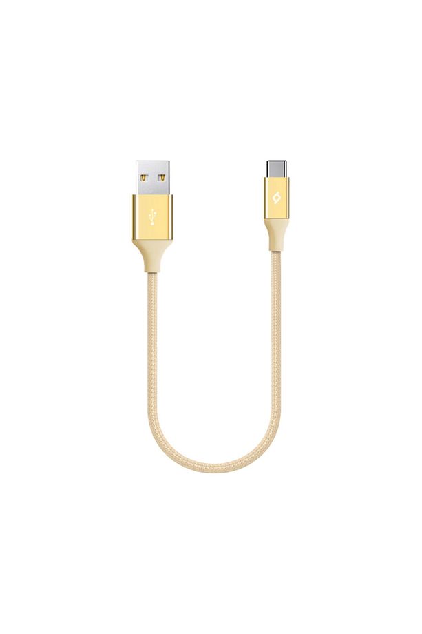 AlumiCable Mini 30cm Type C Şarj Kablosu-Altın - 1