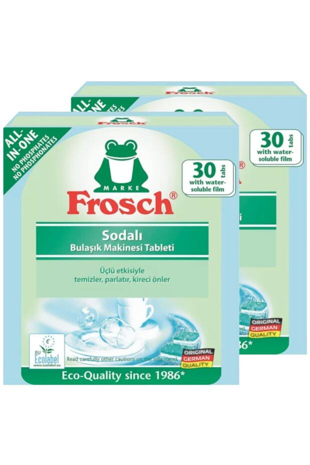 Sodalı Bulaşık Makinesi Tableti Fosfatsız 30 Tablet X 2 Adet - 1