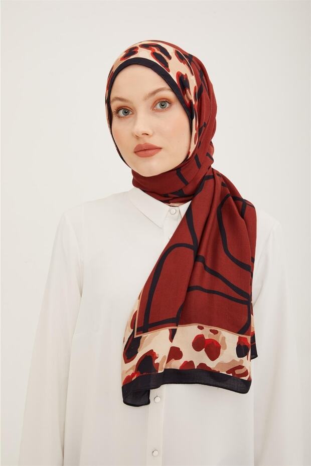 Trend Leopard Pattern 077-044 Şal-22 - 1