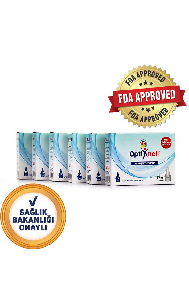 6 Kutu Bebek Nazal Burun Aspiratör Yedek Uç Tüm Markalar Ile Uyumlu Skt: 07/2029 - 1