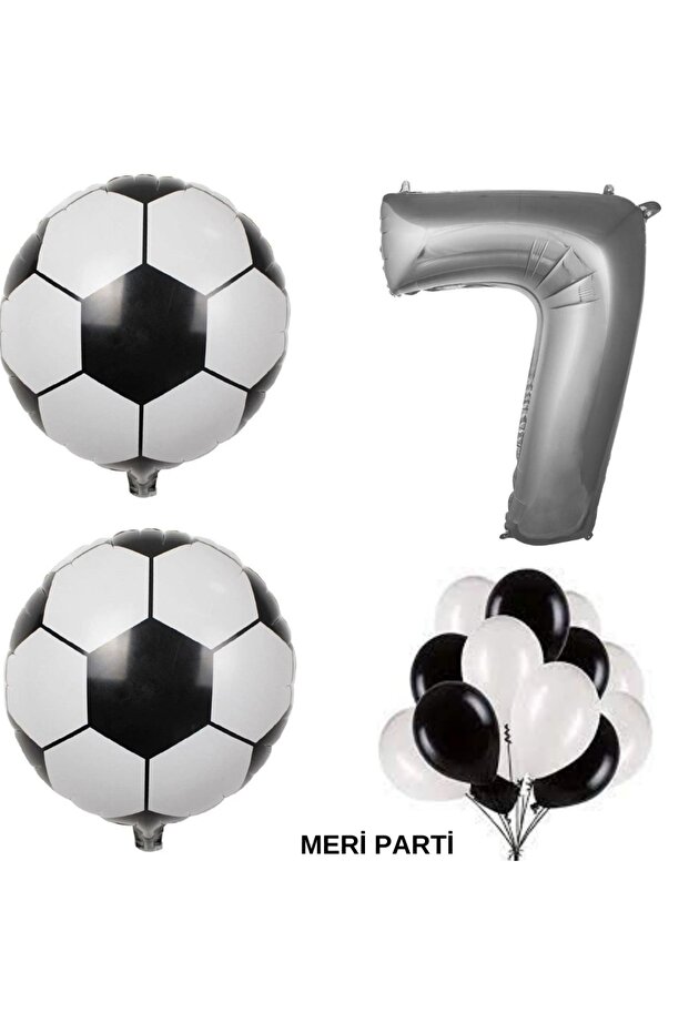Themed Birthday Party Set Age Balloon Black and White Balloon Party Set