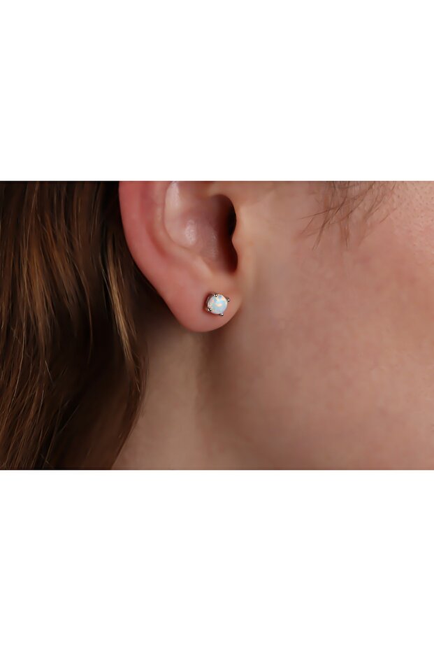 Gümüş Opal Küpe - 2