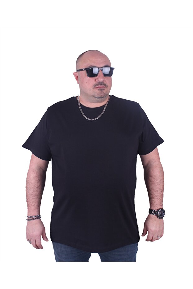 Μπλουζάκι Basic Plus Size 11100 Μαύρο - 1