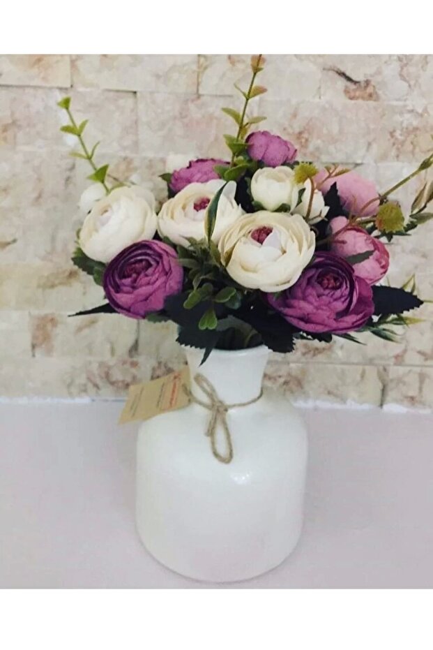 Seramik Tıpa Vazo Beyaz - 2