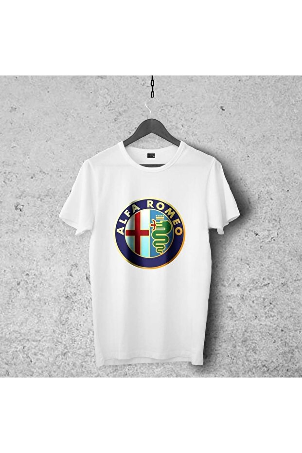 Alfa Romeo Emblem Tshirt 4, Unisex Premium Cracking No Fading, Automobile