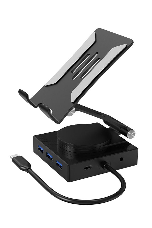 Tablet Standlı 360 Dönebilen 10 In 1 Hub Usb Hdmi Vga Sd/tf Çoklayıcı Dockstation Stand - 1