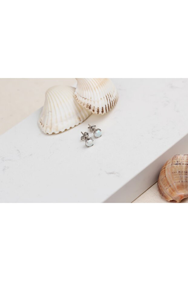 Gümüş Opal Küpe - 3