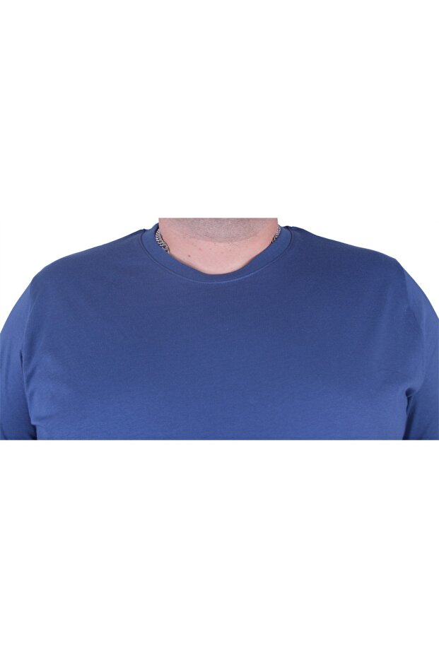 Тениска Plus Size Basic 11100 Индиго - 4