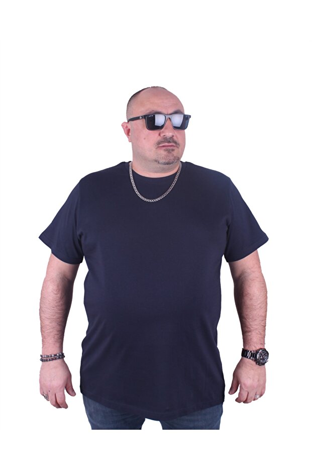 Μπλουζάκι Basic Plus Size 11100 Navy Blue - 1