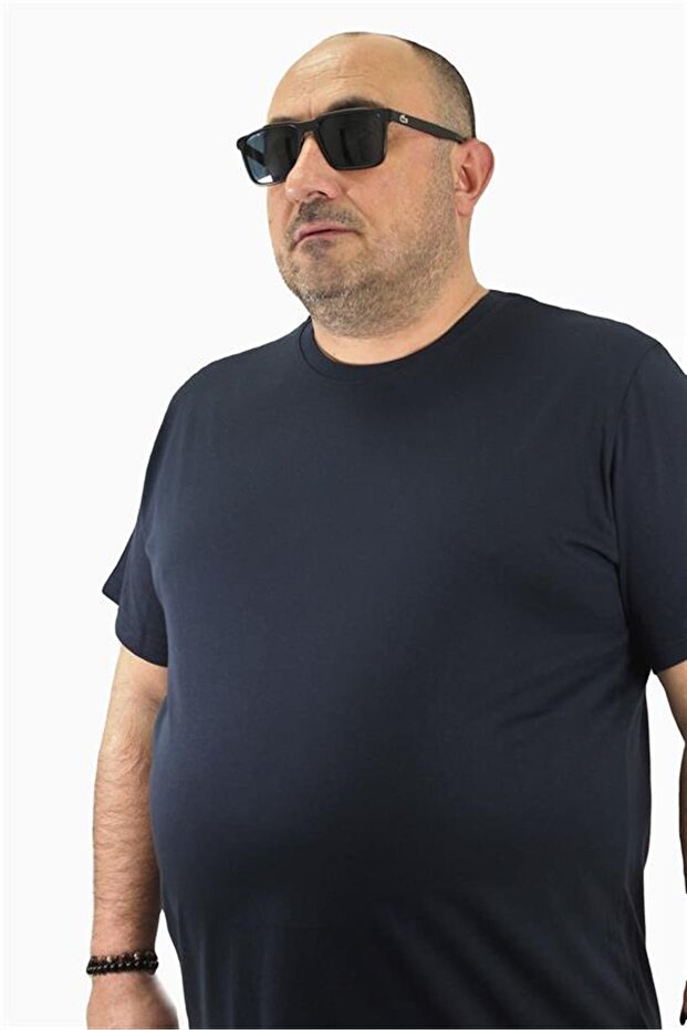 Μπλουζάκι Basic Plus Size 11100 Navy Blue - 2