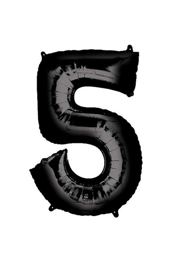 Black 5 Number Foil Balloon 100 Cm 1 Piece