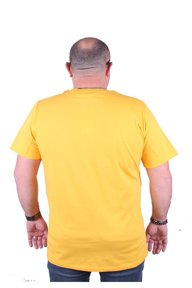 Тениска Plus Size Basic 11100 Жълта - 2