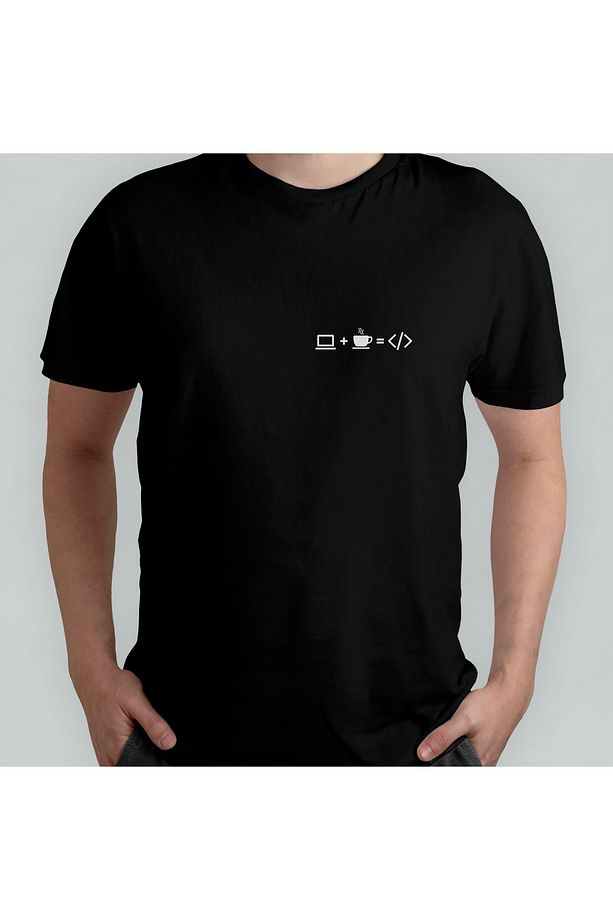 Programcı / Coder %100 Pamuklu Bisiklet Yaka T-shirt Model - 7 - 1