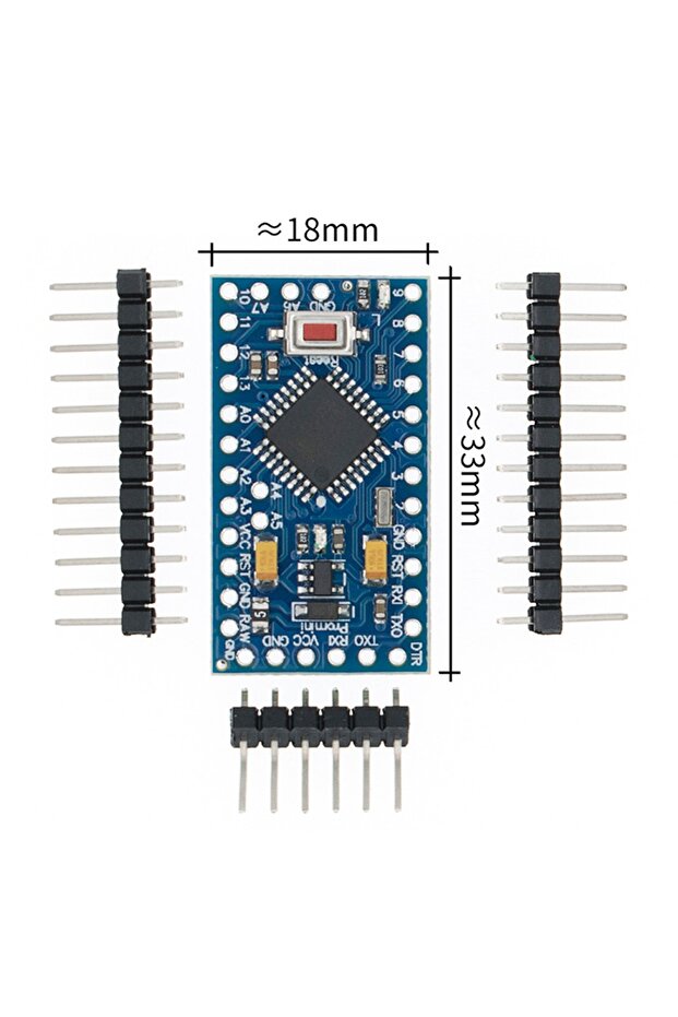 Arduino Pro Mini Atmega328a 5v 16mhz Açık Kaynak Kodlu Yazılım Geliştirme Kartı Microchip Eğitim Prg - 1