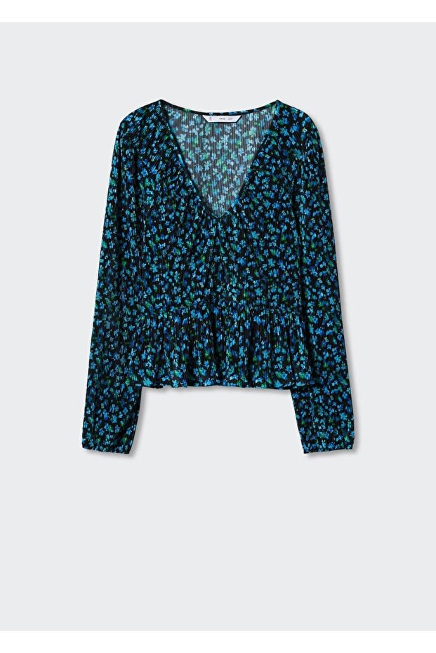 Desenli Pilili Bluz - 3