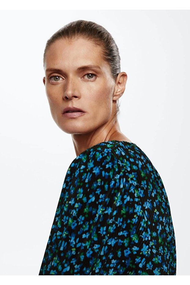 Desenli Pilili Bluz - 7