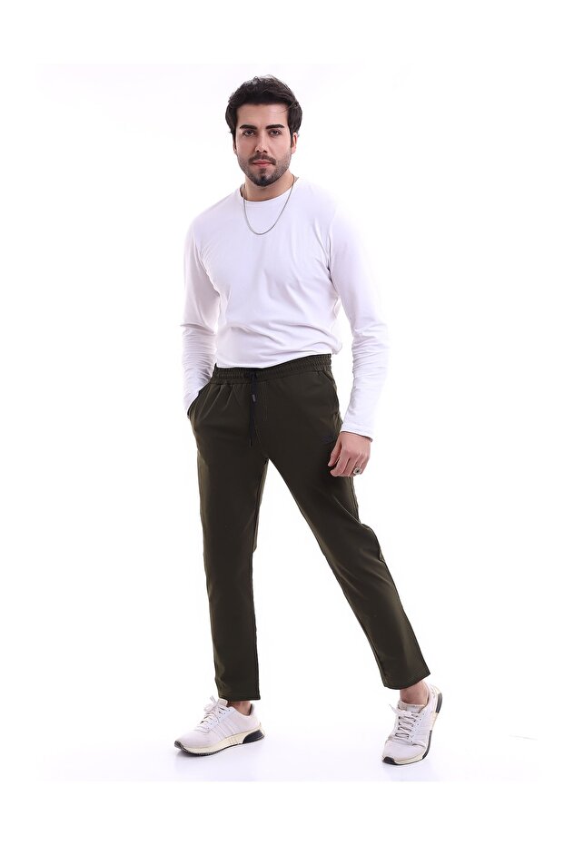 Erkek Haki Regular Fit Eşofman Altı - 1