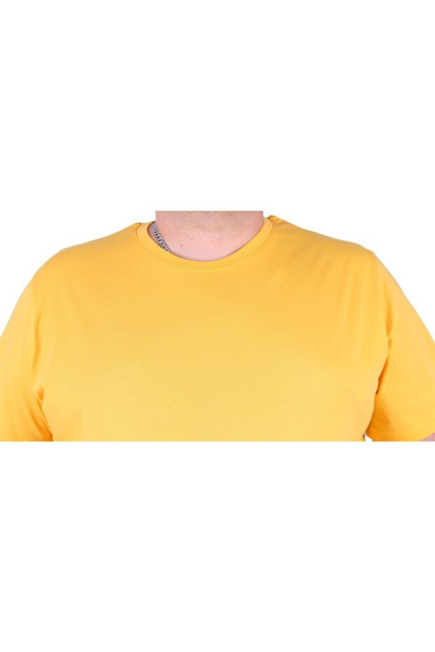 Тениска Plus Size Basic 11100 Жълта - 3