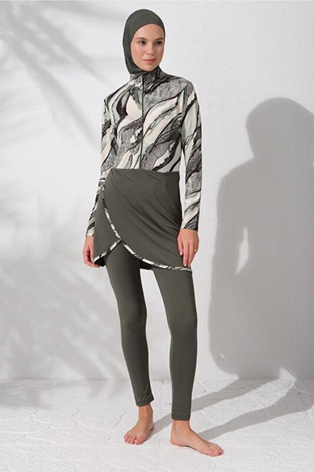 Long Sleeve Zippered Testtür Swimsuit 231928