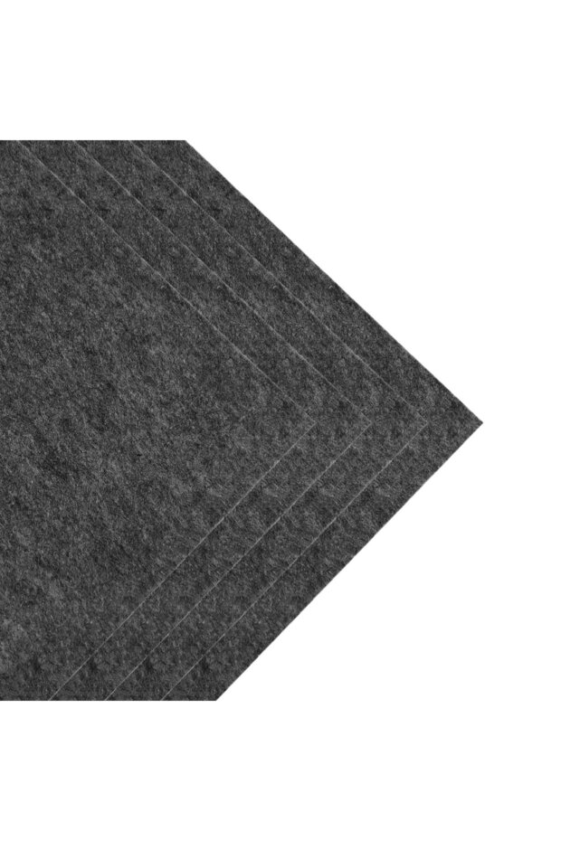 Anthracite Thin Felt Fabric, Thin Roll Felt in 1 mm Thickness, 50X100 cm Dimensions