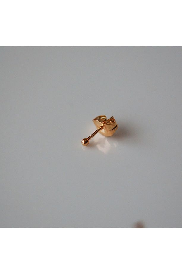 Çelik Rose Gold Top Küpe 2 Mm Tek Adet - 3