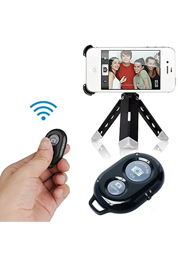 Bluetooth Kablosuz Uzaktan Kumanda Ios Android Uyumlu Kamera Deklanşör Düğmesi Remote Shutter - 2