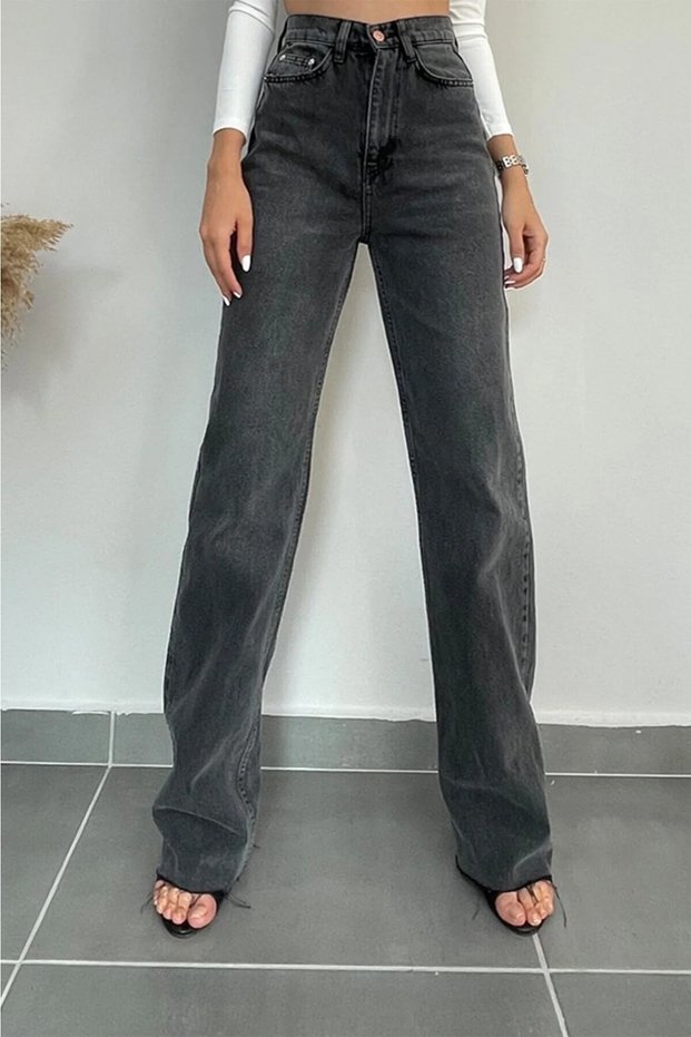 Santa 90's Colorfast Smoked Palazzo Wideleg Jean Women's Power Lycra Women's High Waist Collector