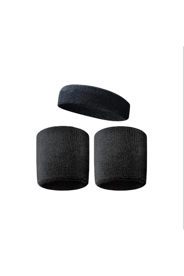 Towel Sweat Headband Athlete Hair Band And 2 Towel Wristbands Fitness Football Yoga Hair Band And Wristbands
