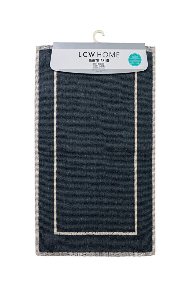 Set of 2 Geometric Patterned Bath Mat - 4