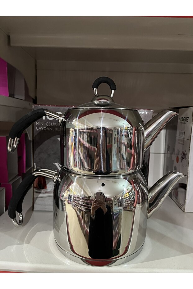 Mini Boy Nehir Modern Çelik Çaydanlık - 1