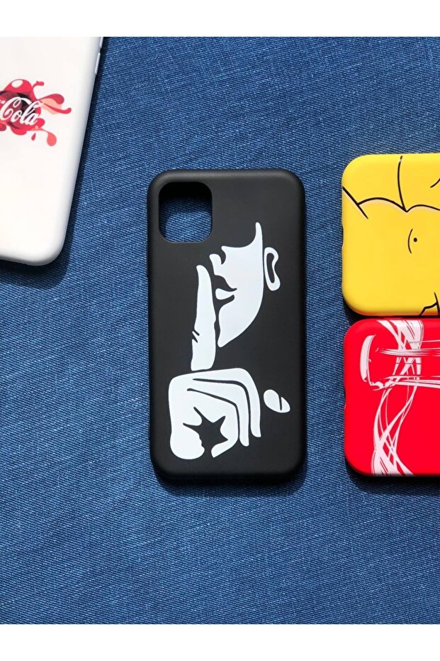 iPhone 11 Camera Protected Model Pattern Black Interior Suede Launch Case - 1