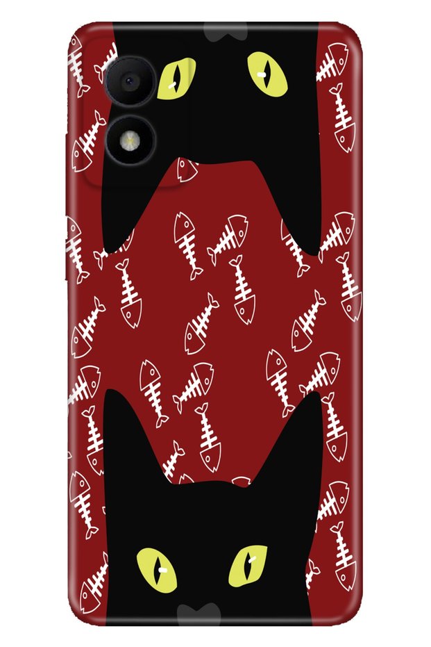 303 Case Silicone Patterned Illustrated Uv Cover Gluttonous Cat