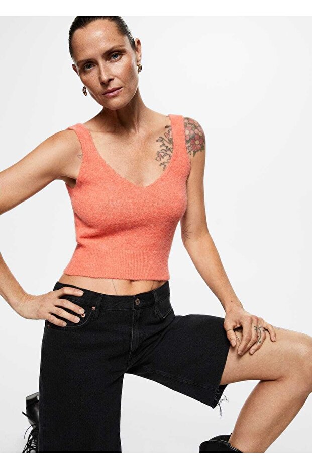 Triko Cropped Bluz - 5