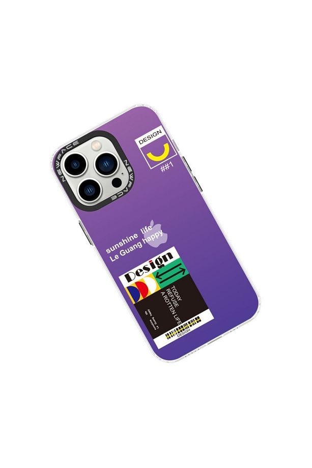 Iphone 13 Pro Max Kılıf Fosforlu Yanar Döner Hologramlı Renk Geçiş Desenli Parlak - 2