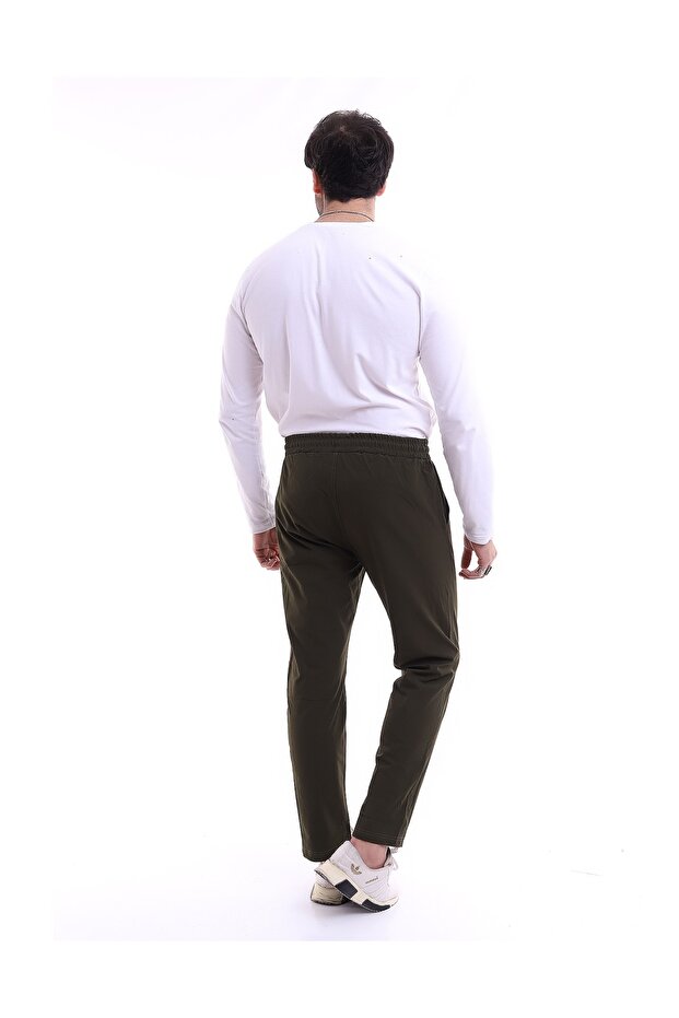 Erkek Haki Regular Fit Eşofman Altı - 6