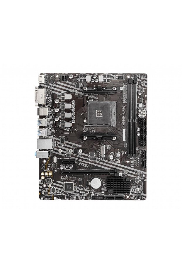 MSI A520M-A PRO AMD A520 Soket AM4 DDR4 4600(OC)MHz mATX Gaming Anakart