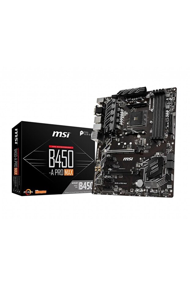 B450-a Pro Max Am4 Ddr4 3466(OC) Vga Dvı Hdmı M.2 Usb3.1 Atx - 1