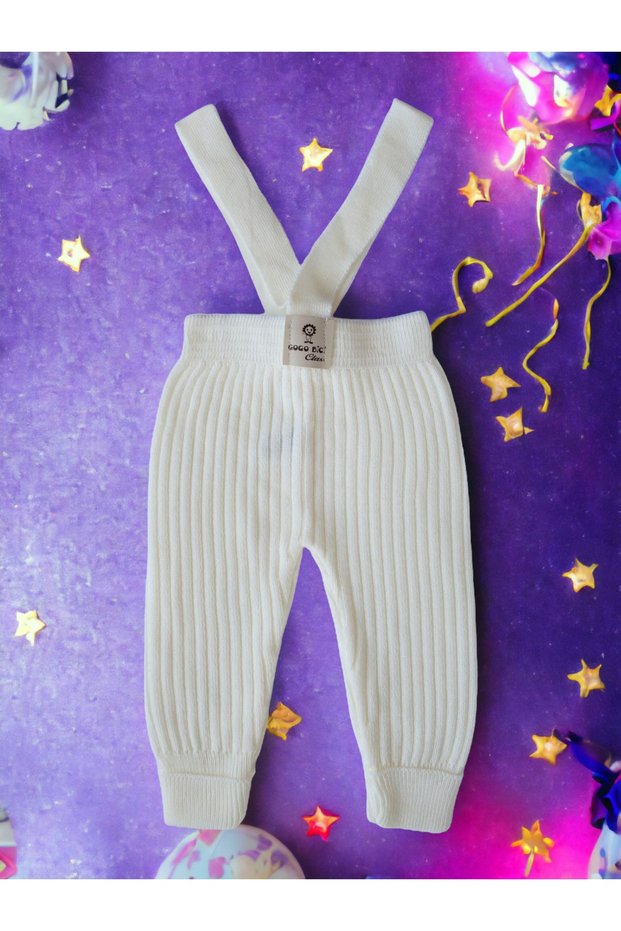 Cross Strap Adjustable Length Flexible Knitwear Salopet Leggings Jumpsuit Baby Kids