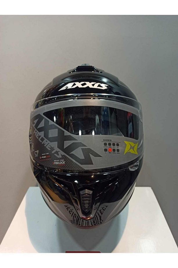 Draken Solid Parlak Siyah Full Face Kask - 3